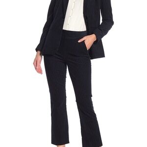 Frame Denim Navy Pinstripe Flare Pantsuit